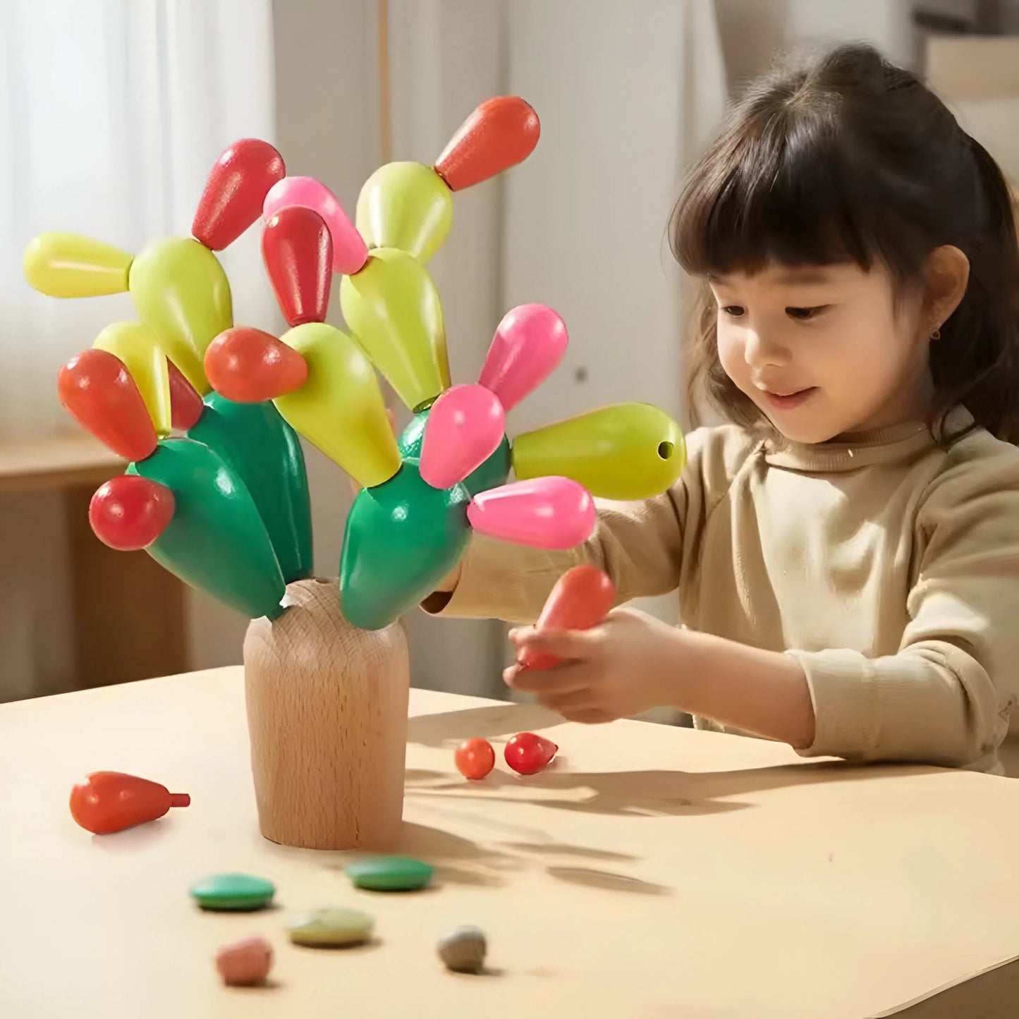 Sensory Cactus Stacking Game