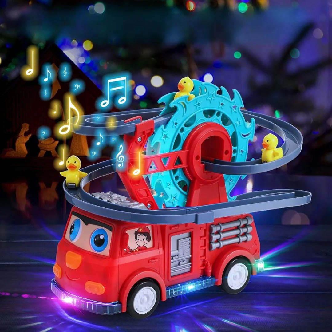 Fire Truck With Duck Slide