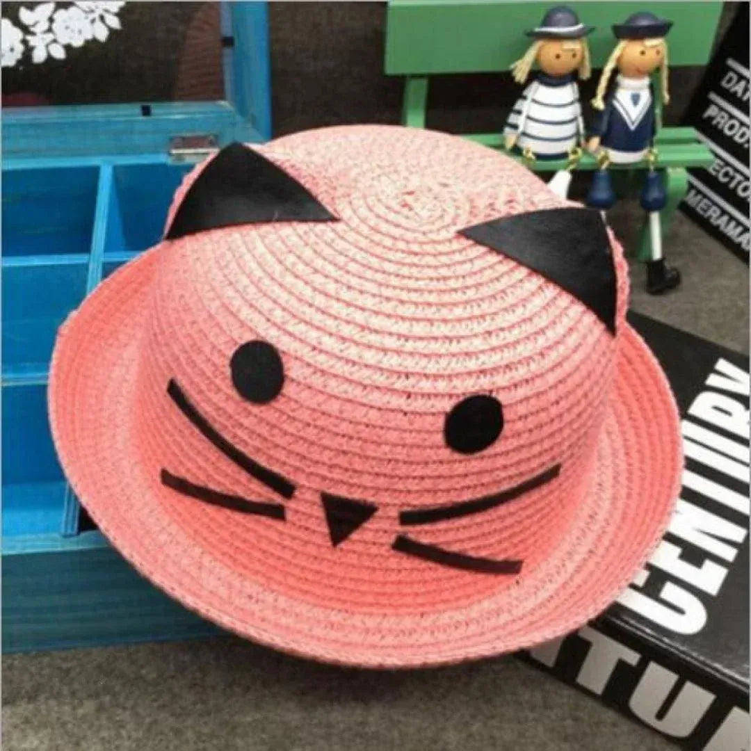 Cat Straw Hat For Children