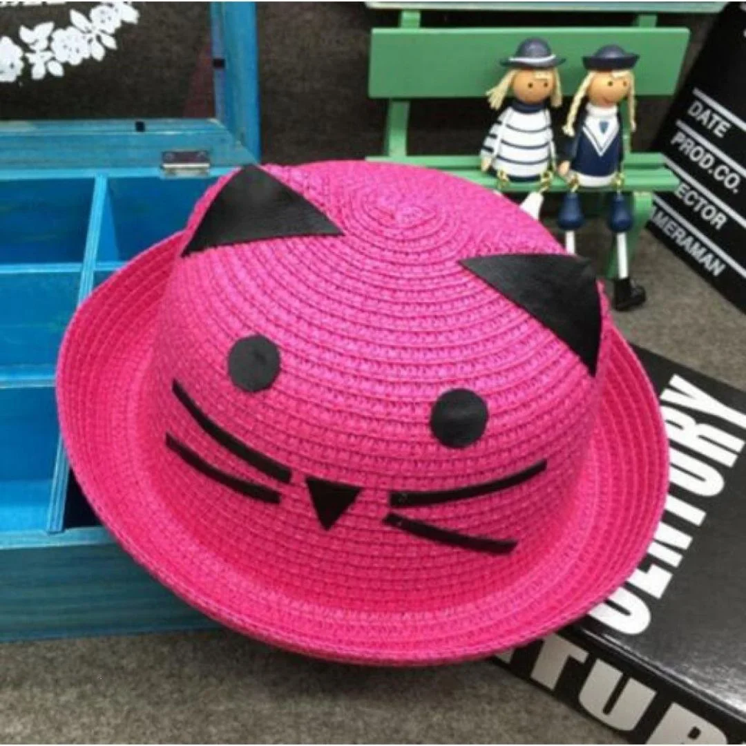 Cat Straw Hat For Children