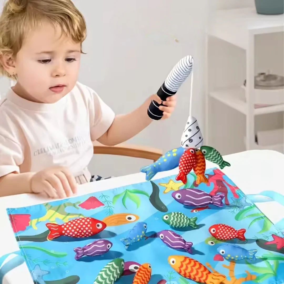 Montessori plush fishing game