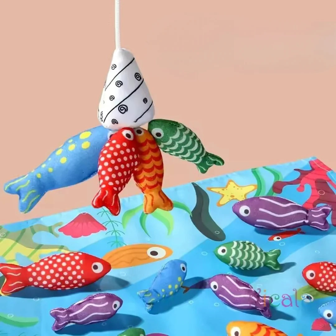 Montessori plush fishing game