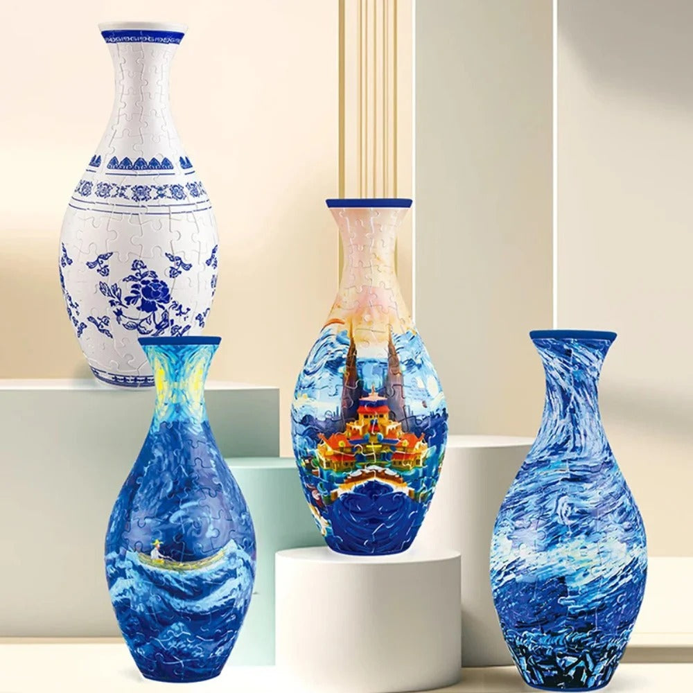 3D Puzzle Vase For Real Flowers