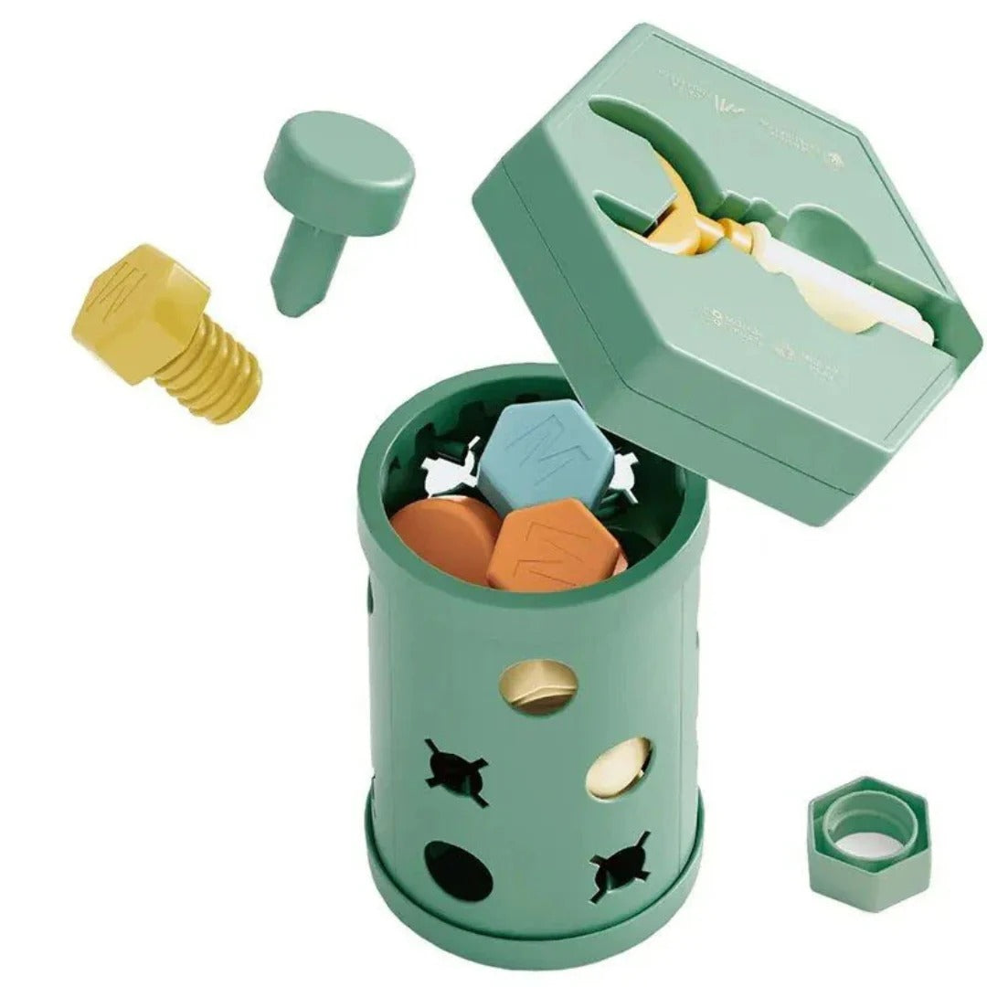Montessori screw game set for little tinkerers